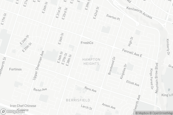 Map of 335 East 43rd Street, Hamilton