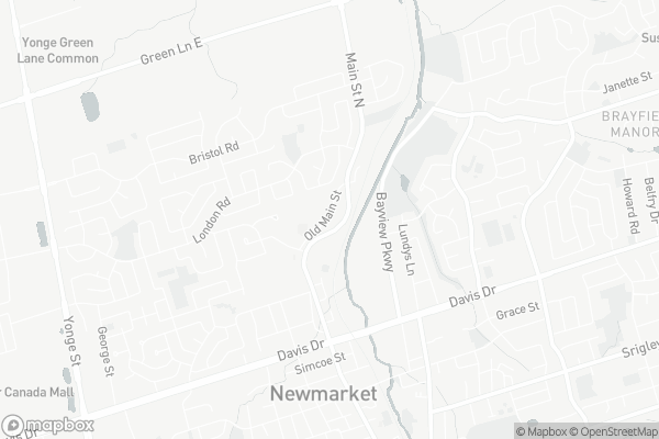 Map of 213 Main Street North, Newmarket