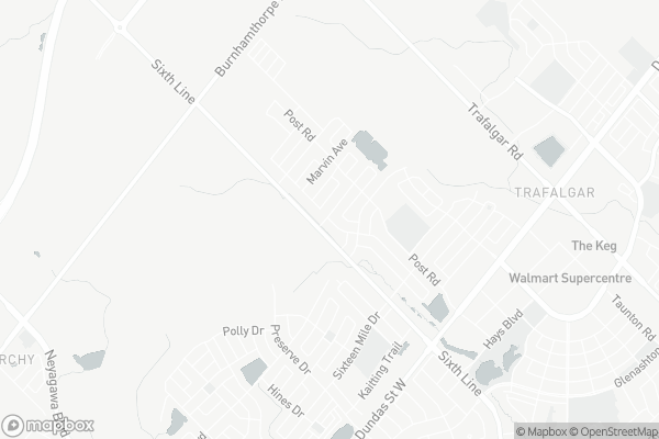 Map of  Millicent Avenue, Oakville