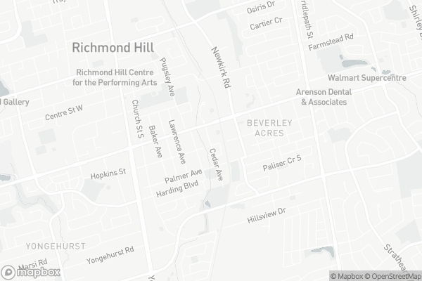 Map of 175 Cedar Avenue, Richmond Hill