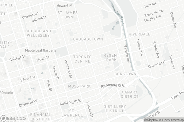 Map of 1 Cole Street, Toronto