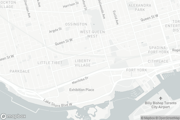 Map of 100 Western Battery Road, Toronto