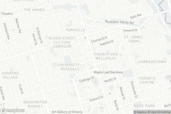 Map of 1001 Bay Street, Toronto