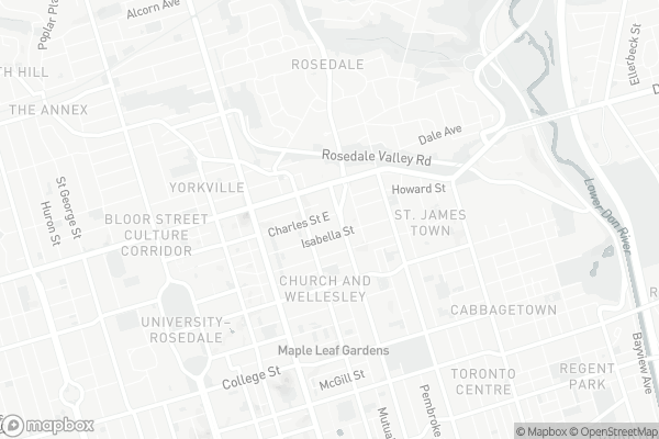Map of 101 Charles Street East, Toronto