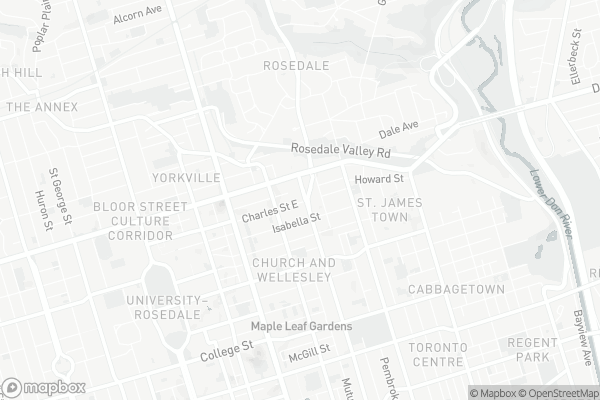 Map of 110 Charles Street East, Toronto