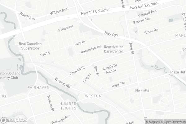 Map of 112 Church Street North, Toronto