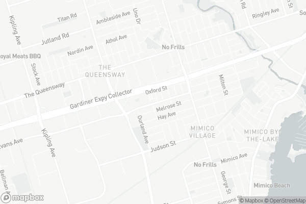 Map of 116 Evans Avenue, Toronto