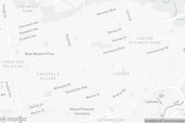 Map of 1660 Bayview Avenue, Toronto