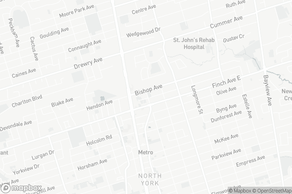 Map of 18 Pemberton Avenue, Toronto