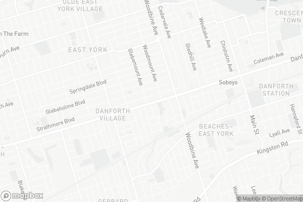 Map of 1884 Danforth Avenue, Toronto