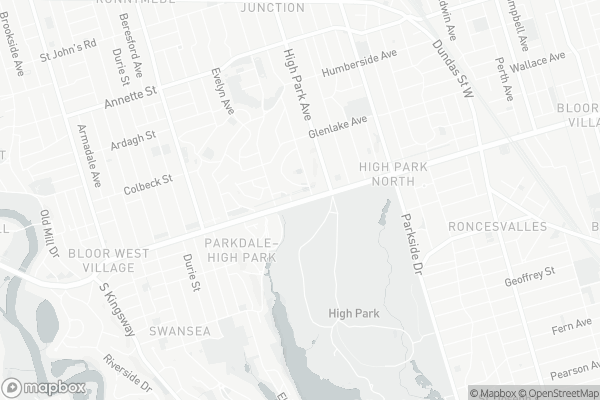 Map of 1968 Bloor Street West, Toronto