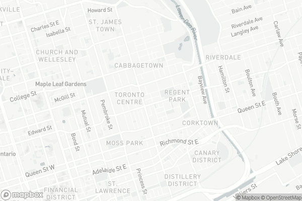 Map of 25 Cole Street, Toronto