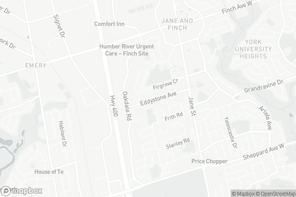 Map of 288 Eddystone Avenue, Toronto