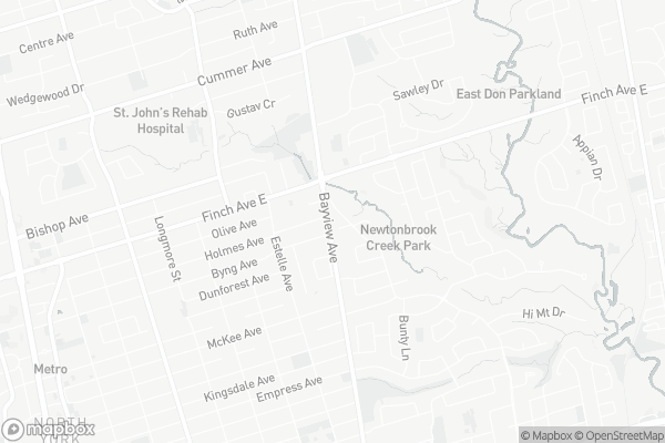 Map of 3161 Bayview Avenue, Toronto