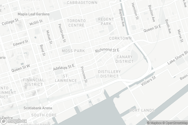 Map of 313-318 King Street East, Toronto