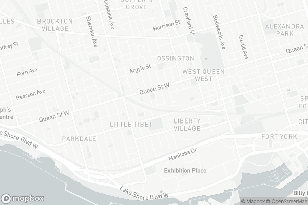 Map of 36 Lisgar Street, Toronto