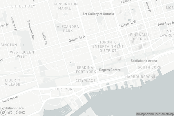 Map of 400 Wellington Street West, Toronto