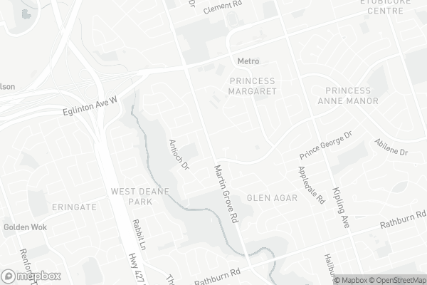 Map of 419 Martin Grove Road, Toronto