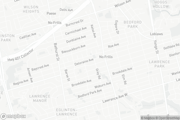 Map of 476 Deloraine Avenue, Toronto