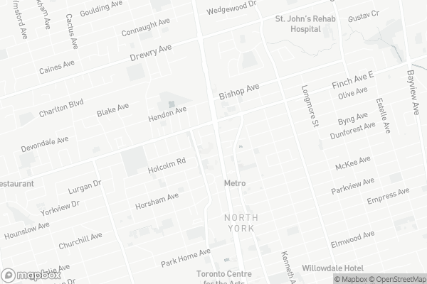 Map of 5500 Yonge Street, Toronto