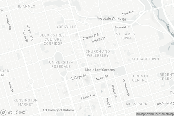 Map of 555 Yonge Street, Toronto