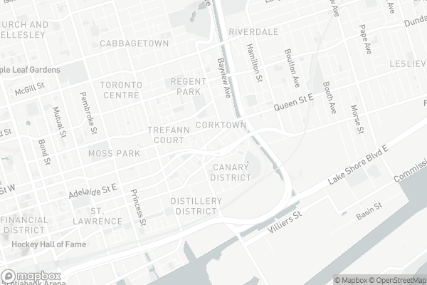 Map of 569 King Street East, Toronto