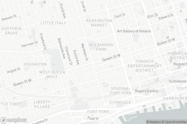 Map of 578 Queen Street West, Toronto