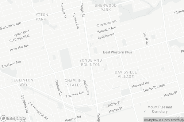 Map of Upper-6 Eglinton Avenue East, Toronto