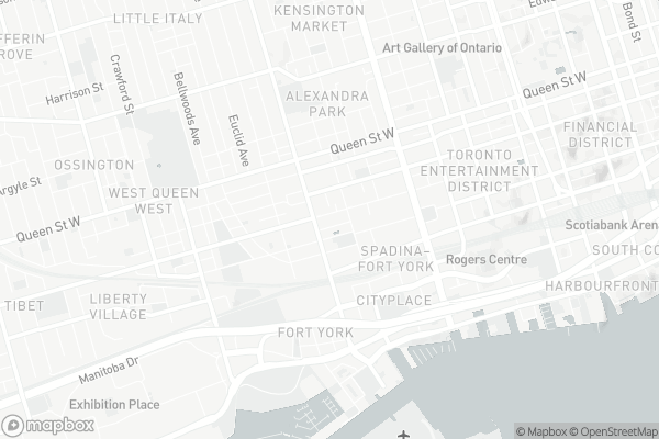 Map of 334-629 King Street West, Toronto