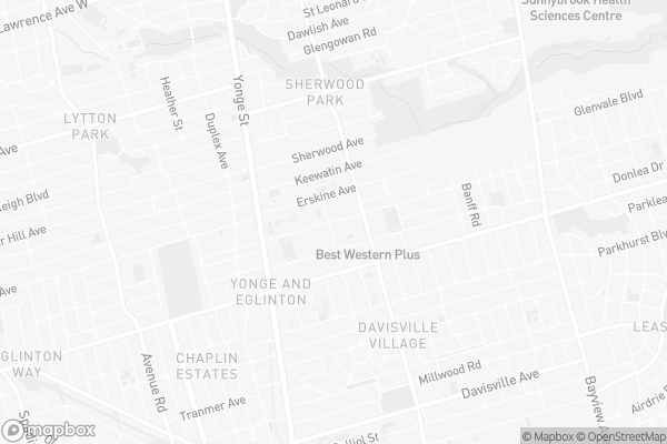 Map of 99 Broadway Avenue, Toronto