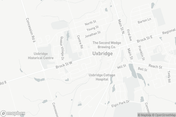 Map of 258 Brock Street West, Uxbridge